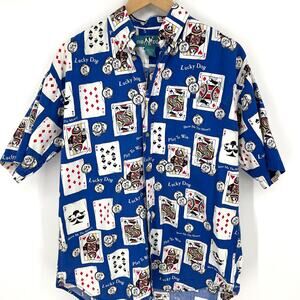 Big Dogs Mens Lucky Dog Shirt Size Small Gambling Casino Vegas Poker
